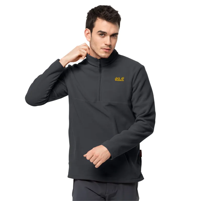 Jack Wolfskin Men's Gecko Fleece 1/4 Zip - Phantom-1